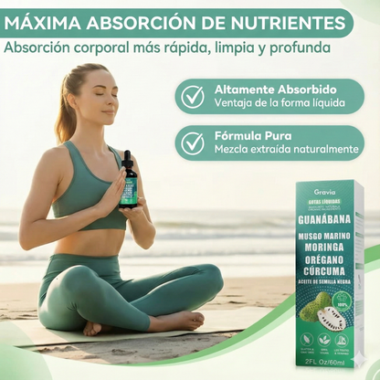 Gotas de Extracto de Guanábana 10 en 1  Energia y Vitalidad Natural - 100 % orgánico